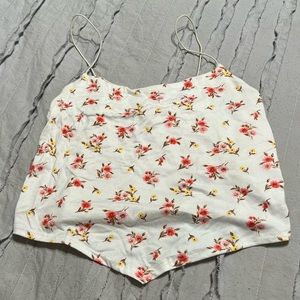 gaze white floral tank top